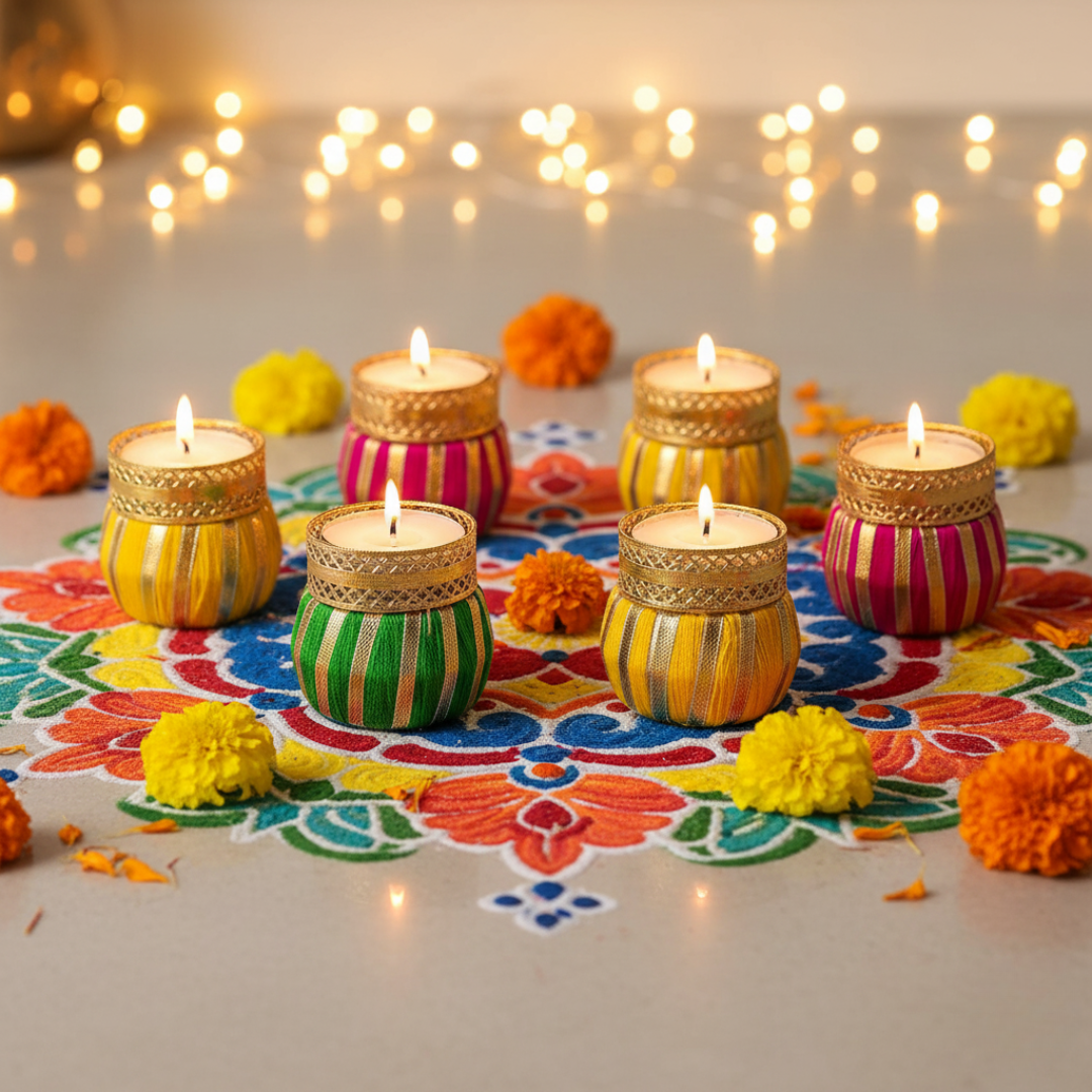 Decorative Tealight Holders – Set of 2, 4 & 6 | Handcrafted Home Décor, Festival & Gifting