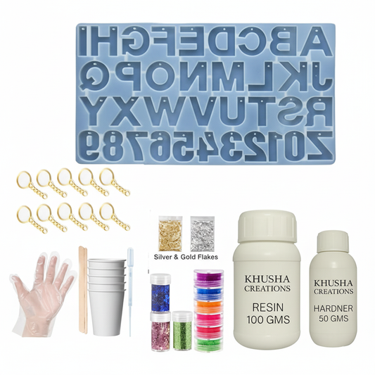 KHUSHA CREATIONS DIY Resin Keychain Kit for Beginners |
