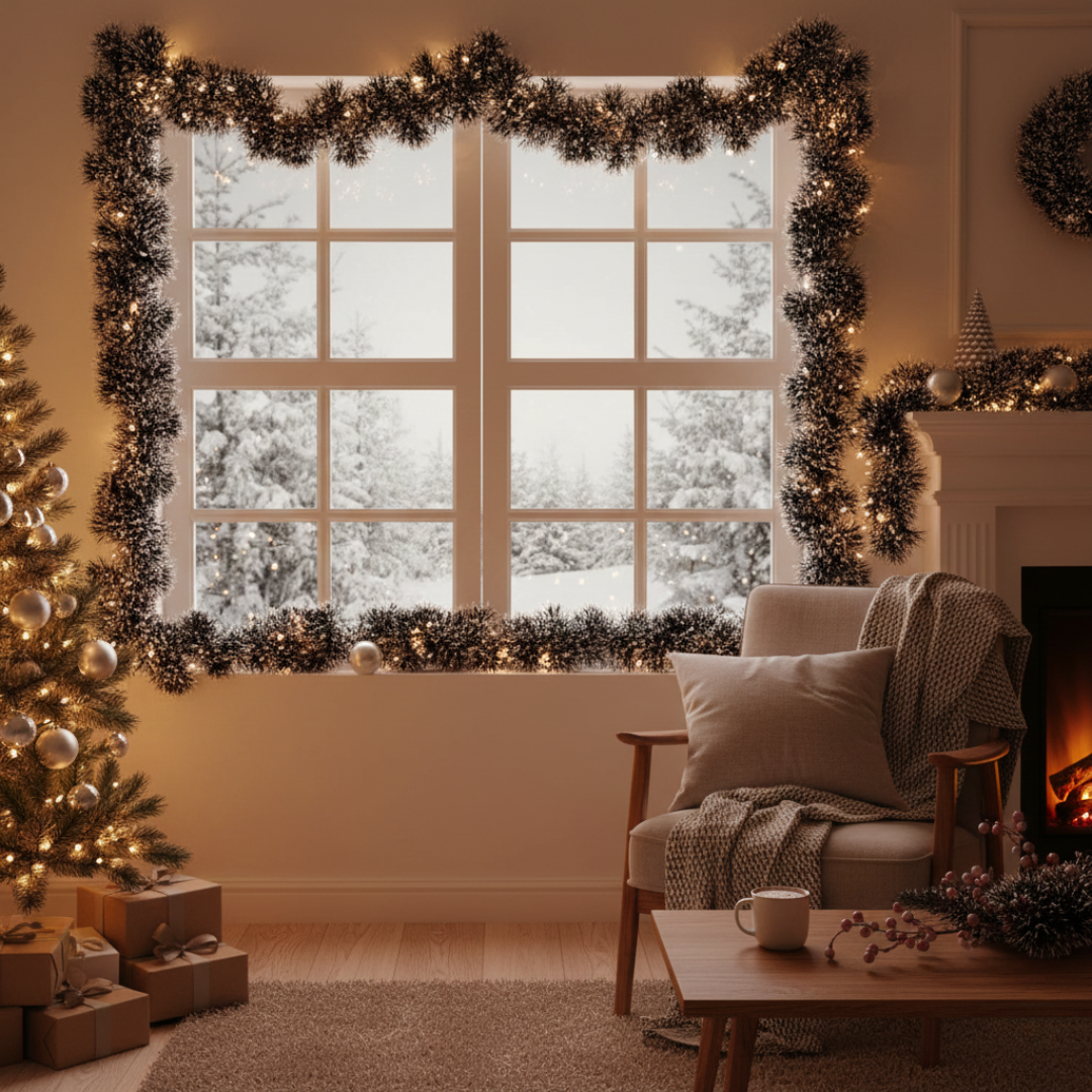 Christmas Tree Garland Snow Effect – Set of 10 Pieces