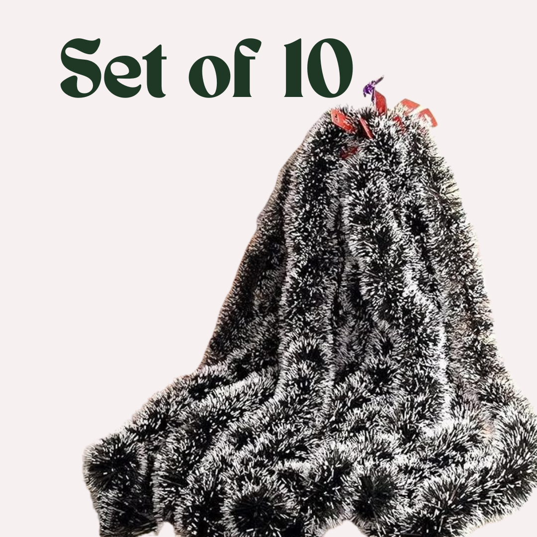 Christmas Tree Garland Snow Effect – Set of 10 Pieces