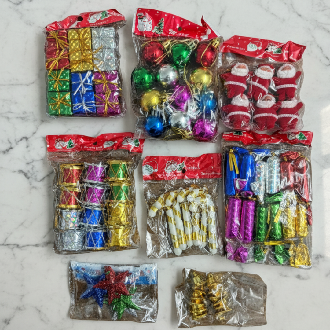 Premium Christmas Decoration Ornaments Set – Available in 50 / 70 / 100 Pieces